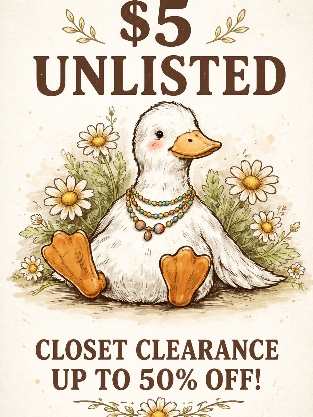 $5 unlisted and up to 50% off closet!